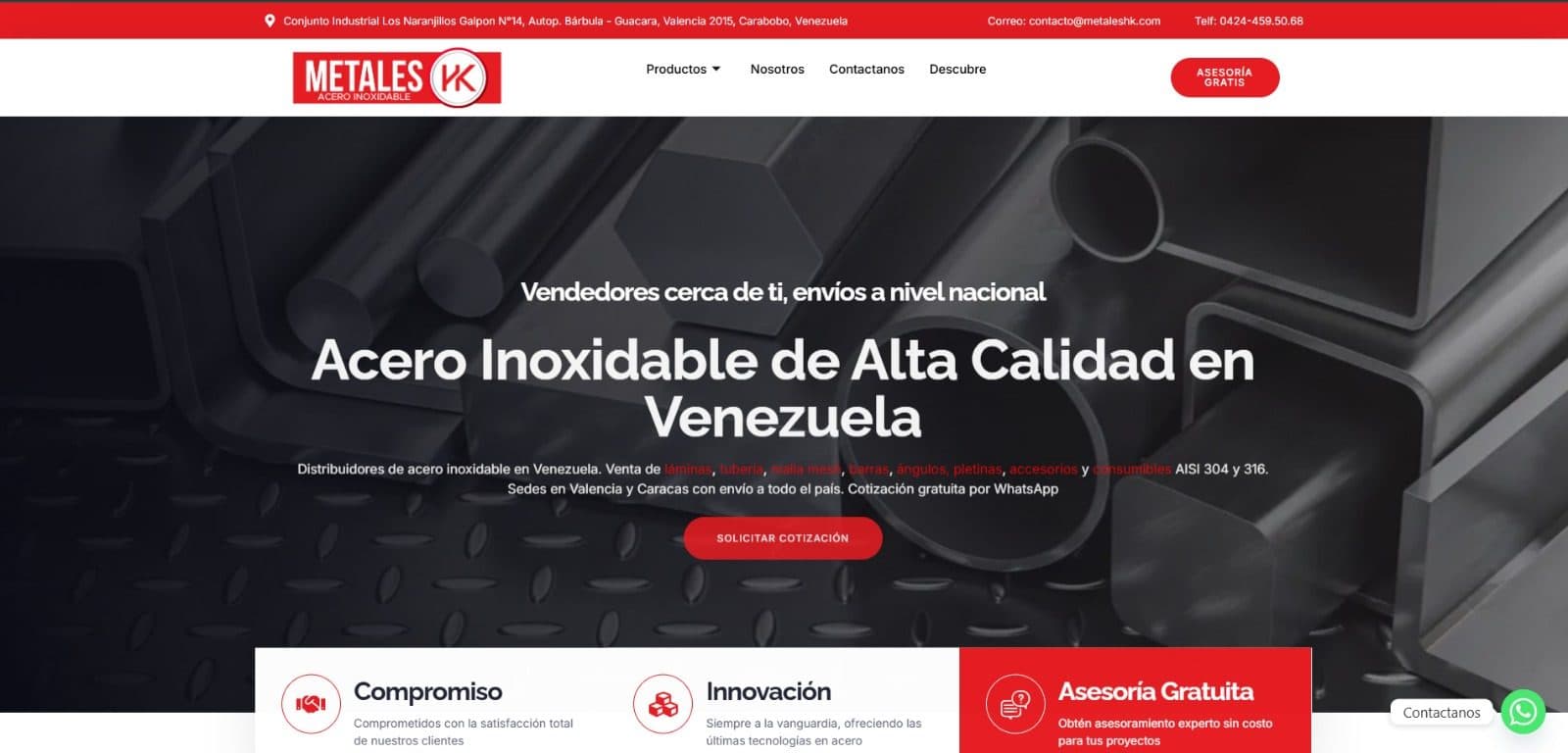 Metales HK — Distribuidor industrial